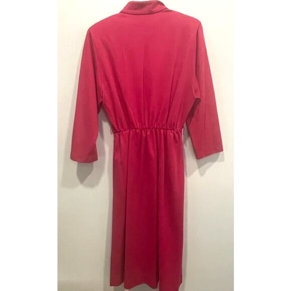 Vintage Willi of California Mid-Length Dress Belted Polyester Suede Sz 14 - Picture 8 of 11